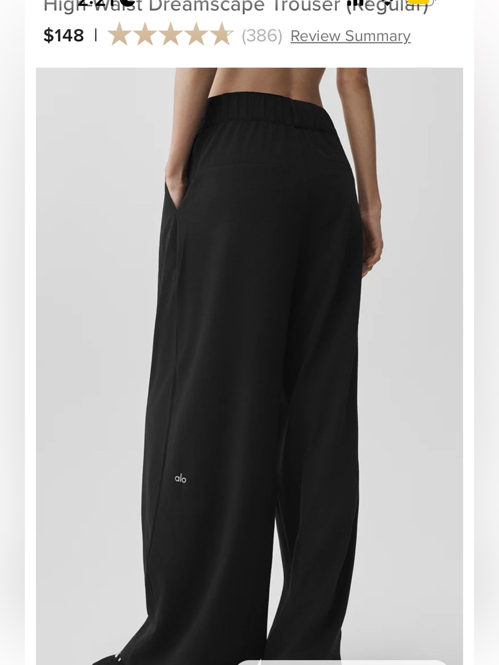 ALO Yoga High-Waist Dreamscape Trouser XXS